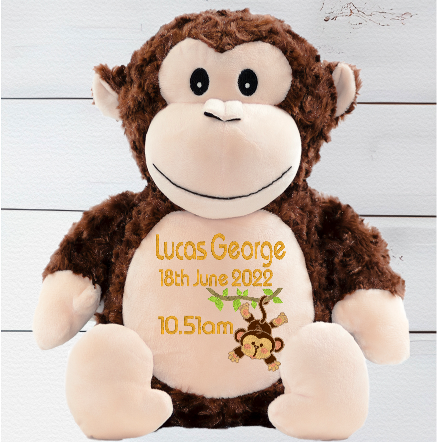 Personalised monkey deals teddy