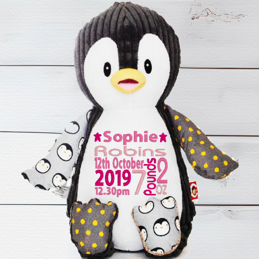 Personalised penguin teddy online