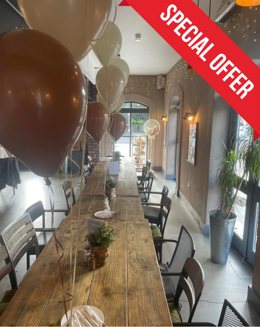 Add a colourful touch to any birthday celebration with these 3 x latex helium balloon table clusters - the perfect centrepieces for your special party or event!

This special offer is for 10 x 3 Balloon Table Clusters saving 10% on single clusters.