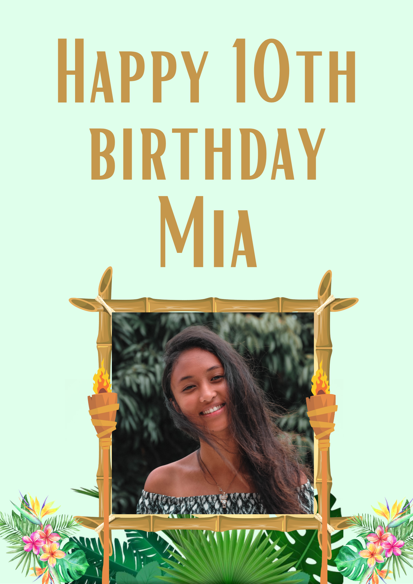 Luau Themed Birthday Party Photo Banners & Posters - Any Age