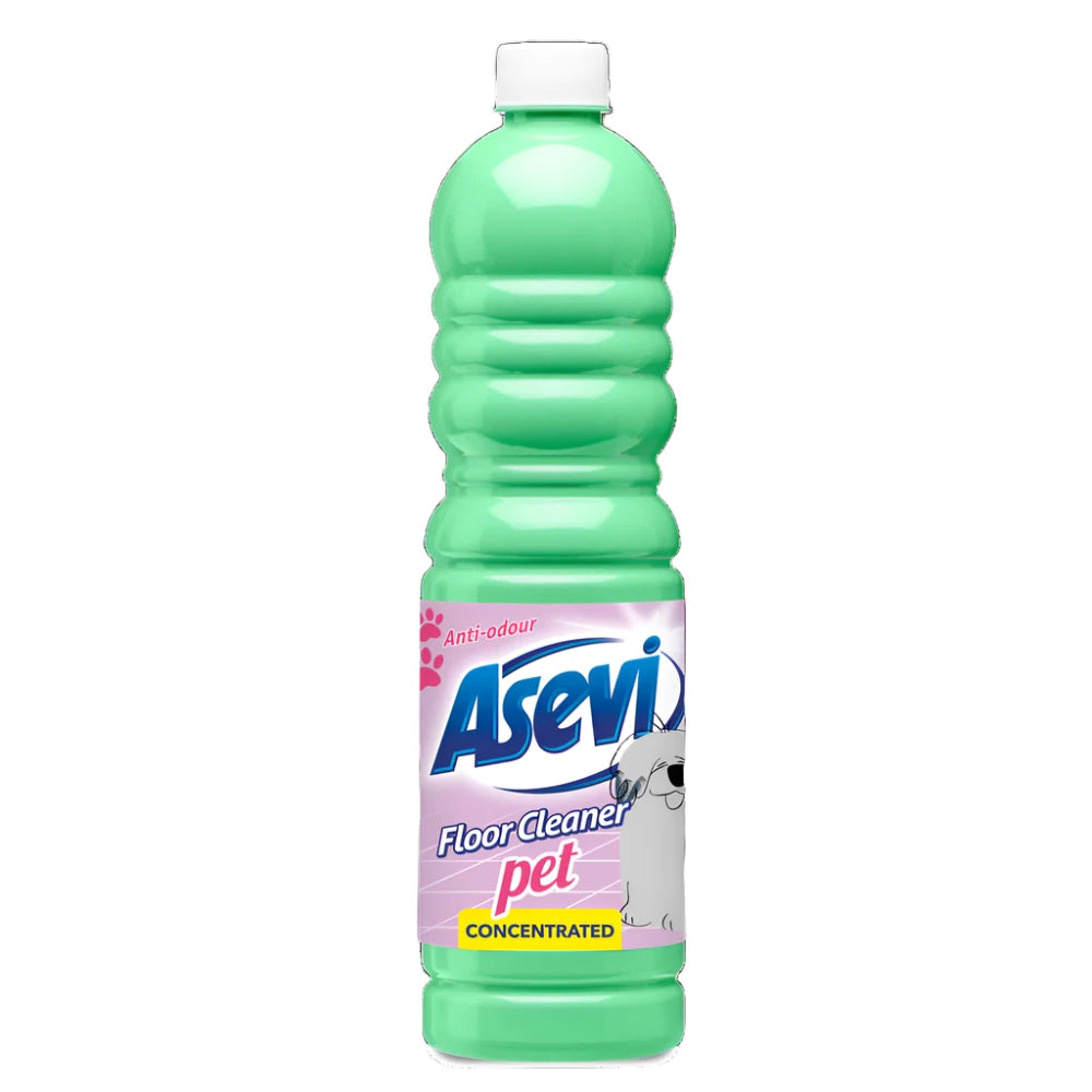 Asevi Concentrated and perfumed floor cleaner with patented technology against bad odour. Its pleasant, fresh fragrance is formulated from natural essences with a relaxing effect, promoting your pet’s well-being.

Safe for your pet
Maximum cleanliness and hygiene
Fresh fragrance prolongs the feeling of cleanliness for a longer period of time
pH-neutral formula ideal for all types of floors, even the most delicate ones