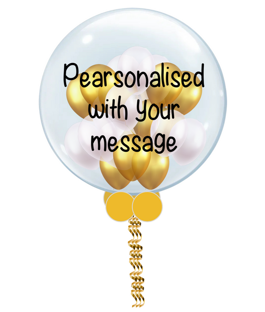 Order your Helium inflated 24 inch personalised bubble balloons are best for any occasion. We deliver them to your loved ones on the date of your choice or you can collect from our shop in St Helens.