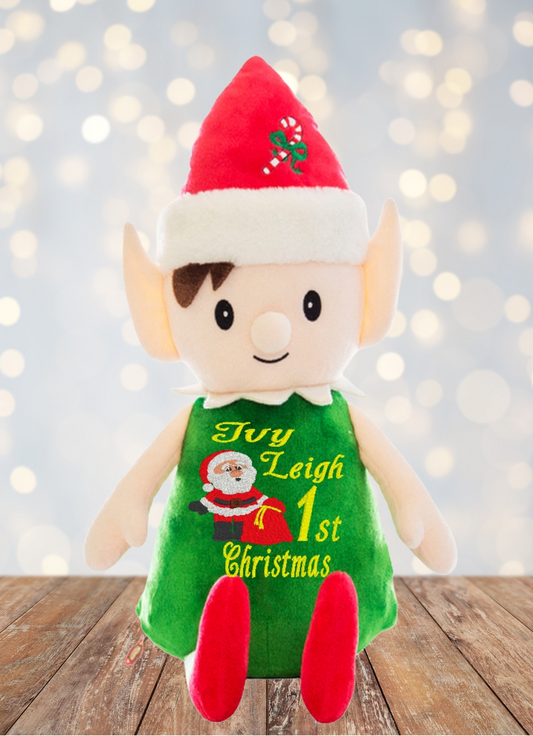 Cubbies Christmas Tinsel Toes the Elf Personalised Teddy Bear