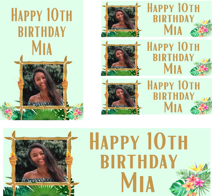 Luau Themed Birthday Party Photo Banners & Posters - Any Age