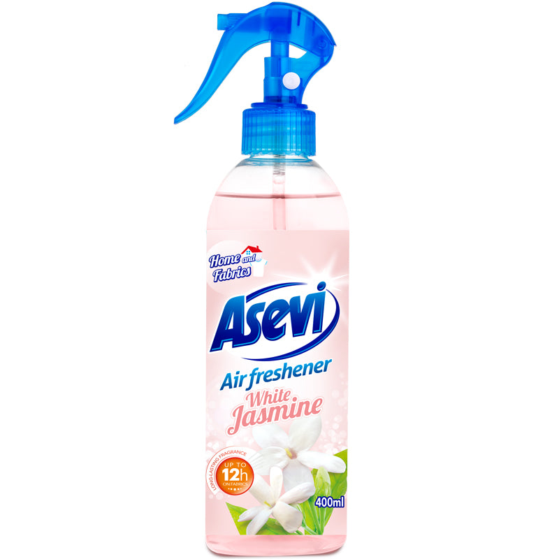 Brand new from Asevi - introducing Asevi White Jasmine air and fabric spray.&nbsp; The fragrance is divine and will remind you of being in a floral spring garden.

Long-lasting scent for the home and fabrics. Its scent can remain for up to more than 12 hours on fabrics.

Size - 400ml