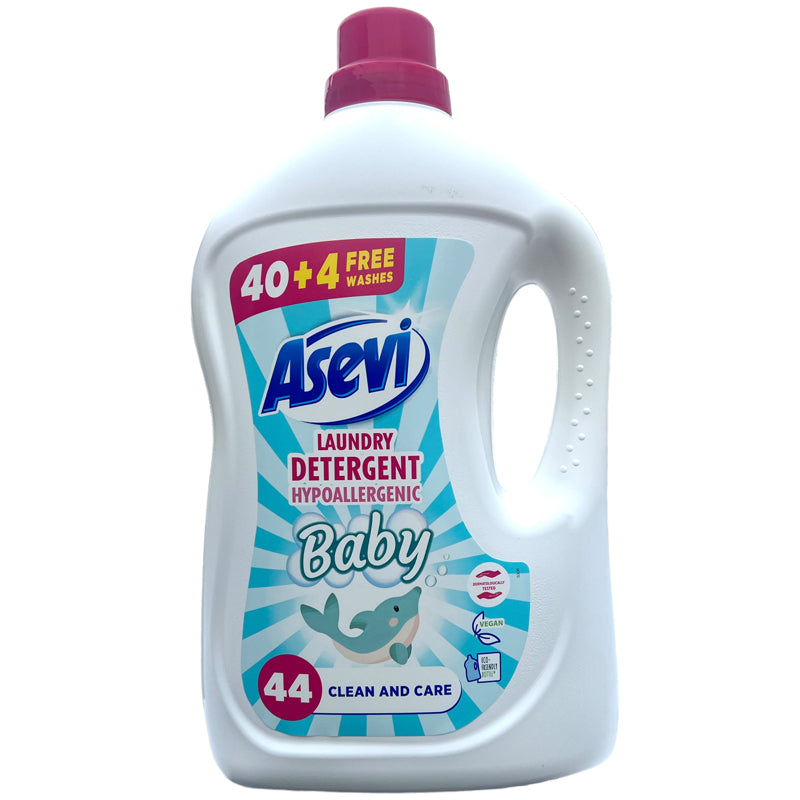 Asevi Baby Hypoallergenic Laundry Detergent 44 Washes

Detergent super-concentrate. All type of clothes. Radiating whiteness. Colours protected for impeccable cleaning.