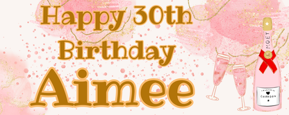 Marble Cloud & Champagne Themed Birthday Party Photo Banners & Posters - Any Age