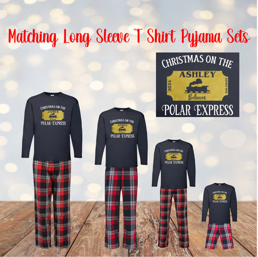 Matching Personalised Christmas Sweatshirt/Jumper - Polar Express Themed