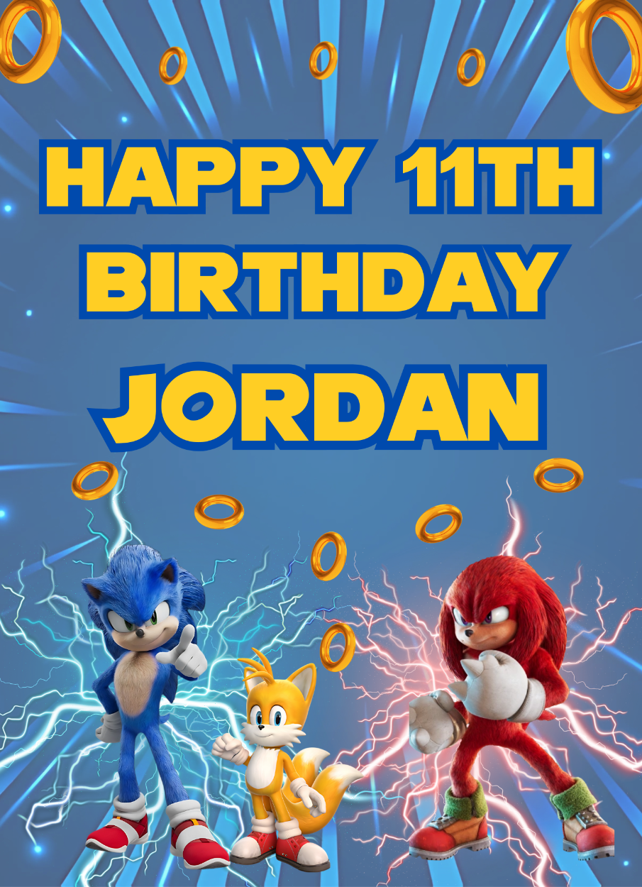 Make your child's birthday extra special with Sonic The Hedge Hog themed banners and posters. With these fun and colorful decorations, your child and their friends will feel like they're in the game! They'll love the excitement and adventure these decorations bring to their party.